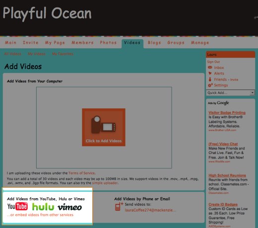 Video Upload Page