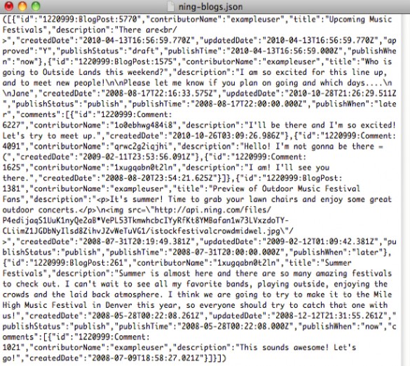 Twitter Status Json Format