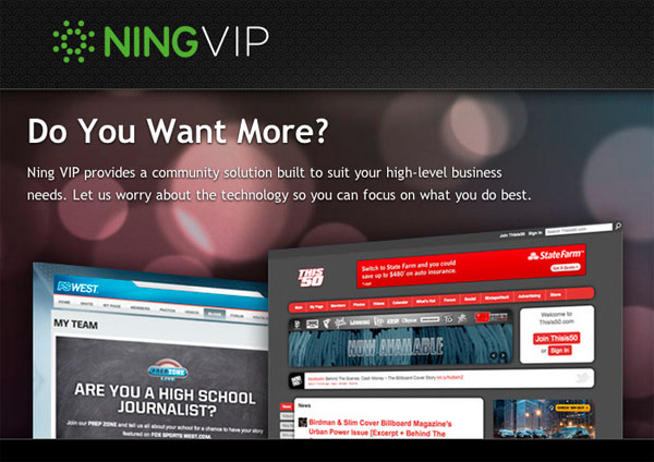Ning Relaunch: Social, Mobile, VIP