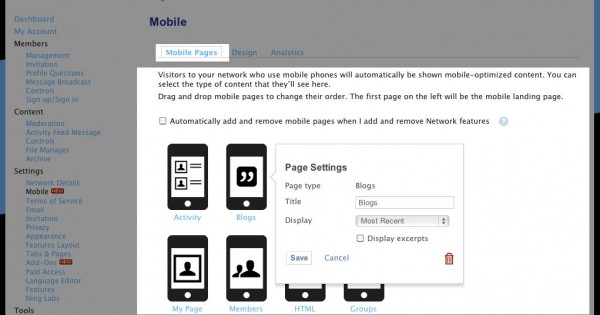 Manage the Mobile Interface 1