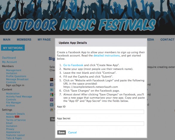 Enable Social Sign In with Facebook 1