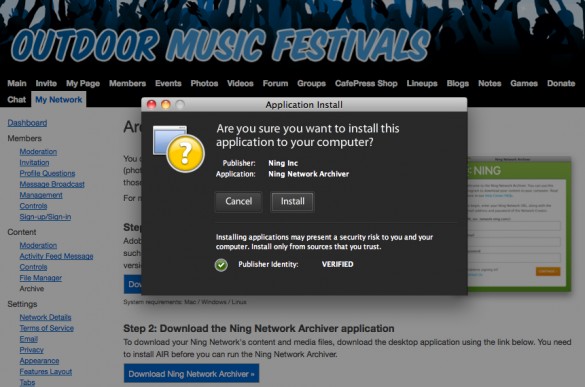 Install The Ning Network Archiver On Your Computer Ning