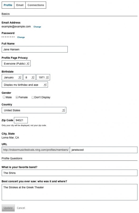 Profile Information