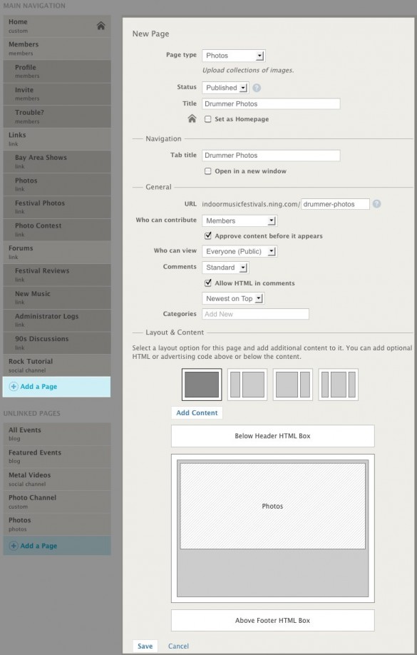 add a photos feature instance 1