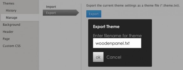 export filename txt